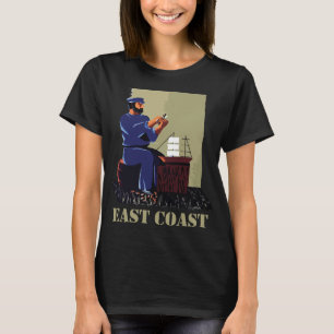 Camiseta Velejador da Costa Leste Viagem Náutica