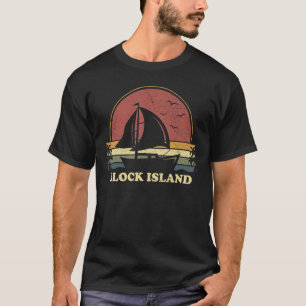 Camiseta Velejador de barco à vela antigo de Block Island