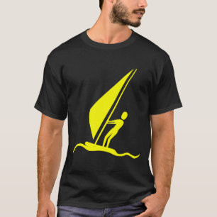 Camiseta Velejando em prancha - Amarelo