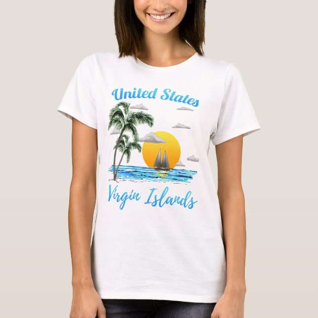 Camiseta Velejando Ilhas Virgens Americanas (Frente)