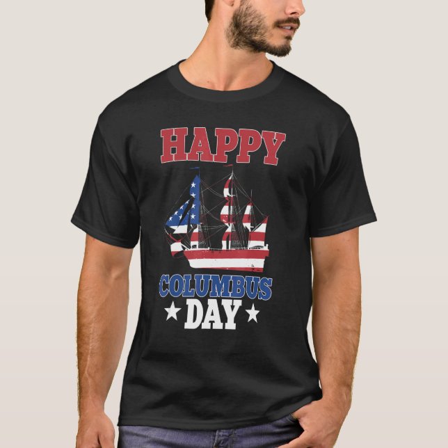 Camiseta Velejando o Feliz Dia Colombo (Frente)