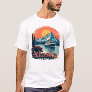 Camiseta Velejar Ursos das Montanhas do Alasca e o Mar