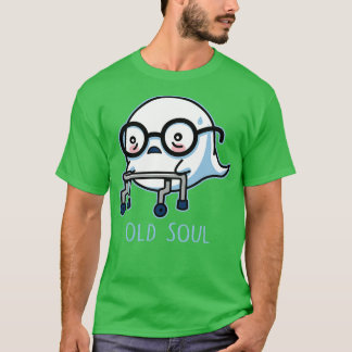 Camiseta Velha Alma Engraçada Literal Velha Fantasma Boo