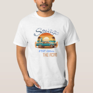 Camiseta velha é t-shirt de edição de carro de ouro