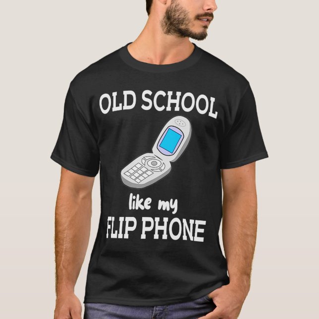 Camiseta Velha Escola Como Meu Sacudir Telefone Celular Vin (Frente)