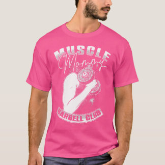 Camiseta Velha Escola Gym Muscle Mamãe Barbell Elevação Clu