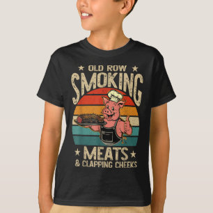 Camiseta Velhas Linhas Fumando Refeições E Fapeando Cheeks