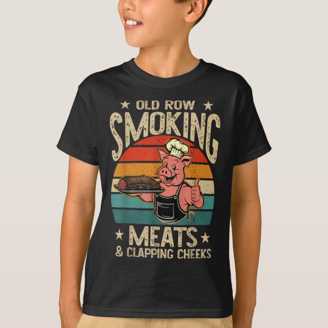 Camiseta Velhas Linhas Fumando Refeições E Fapeando Cheeks  (Frente)