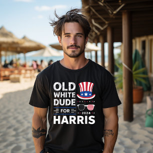 Camiseta Velhas Pessoas Brancas Para A Eleição De Kamala Ha
