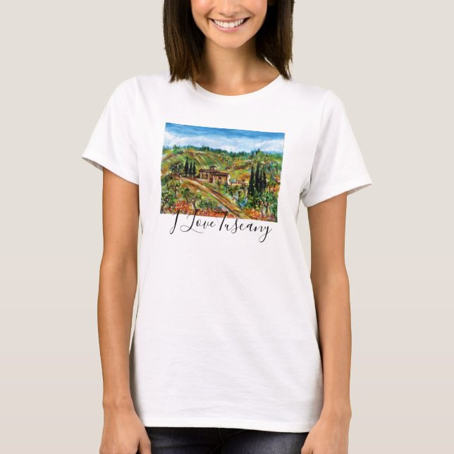 CAMISETA VELHICE, OLIVEIRAS NA PAISAGEM DA TÚSCULA (Frente)