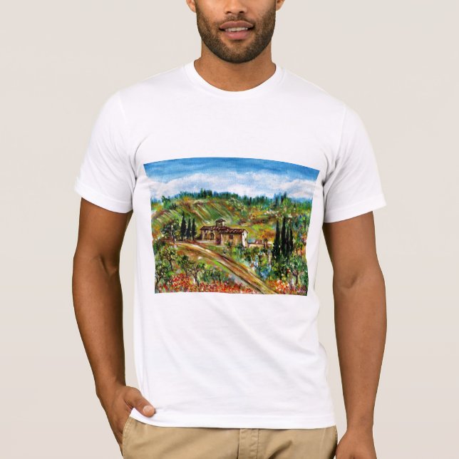 CAMISETA VELHICE, OLIVEIRAS NA PAISAGEM DA TÚSCULA (Frente)