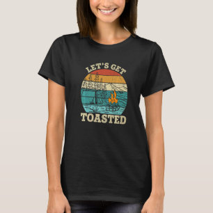 Camiseta Velho Acampamento Let's Get Toasted Fogueira Cam