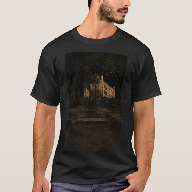 Camiseta Velho castelo na floresta (Frente)