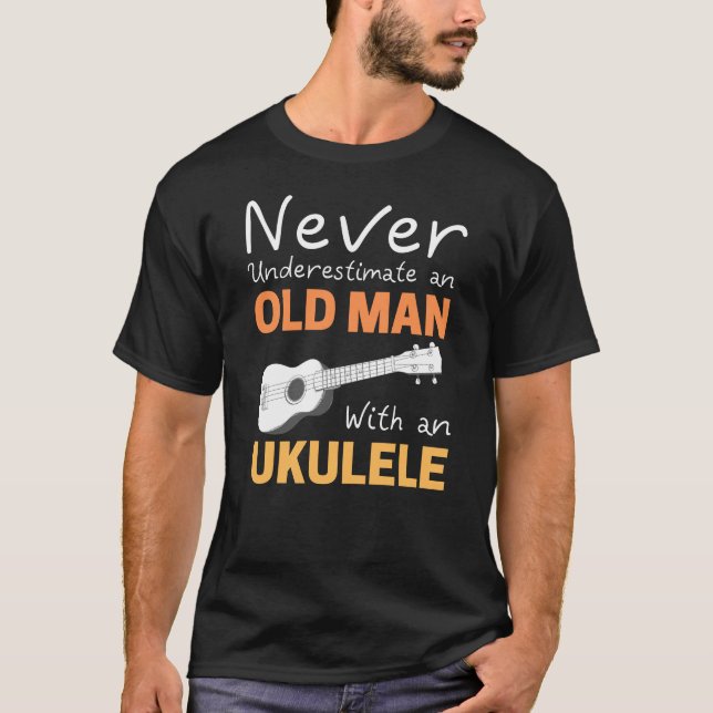 Camiseta  Velho Com Ukulele  (Frente)