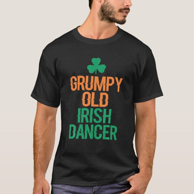 Camiseta Velho Dançarino Irlandês Grumpy (Frente)