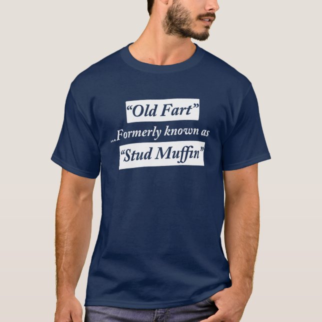 Camiseta Velho Fart sabido anteriormente como o muffin do (Frente)
