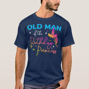 Camiseta Velho Homem da Princesa de Aniversário, Unicórnio