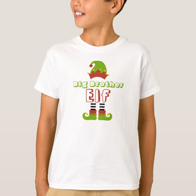 Camiseta Velho Irmão Elf Natal Xmas Bonito T-Shirt (Frente)