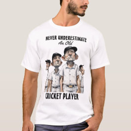 Camiseta Velho Jogador de Críquete