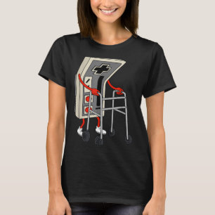 Camiseta Velho Jogador de Video Game Engraçado Retro 80s 90