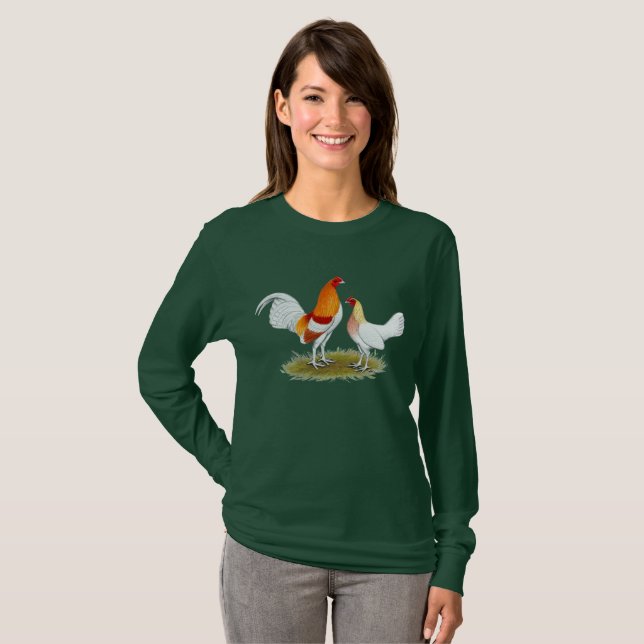 Camiseta Velho Jogo Inglês Bantam: Estilo Vermelho (Frente Completa)