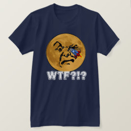 Camiseta Velho lua engraçado "WTF?!?" recebe foguete no olh