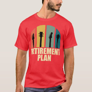 Camiseta Velho músico reformado com guitarra Retro Acous