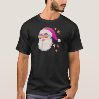 Camiseta Velho Papai Noel Moçado Face Cristo Rosa Vintage