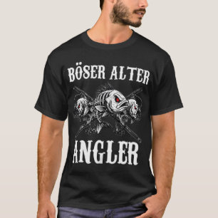 Camiseta Velho Pescador Malvado – Desenho Engraçado de Es