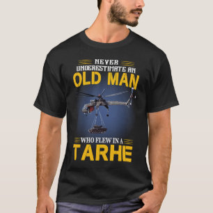 Camiseta Velho que voou no helicóptero CH 54 Tarhe ch 54