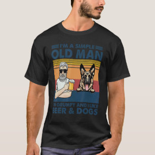 Camiseta Velho Resmungão Antigo Gosta de Cerveja e Ovelheir