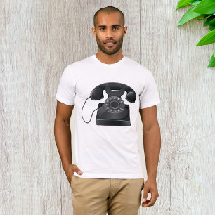 Camiseta Velho Telefone Negro Mens T-Shirt
