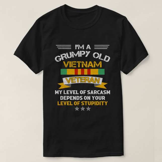 Camiseta Velho Velho Vietnã Grumpy 211 (Frente do Design)