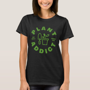 Camiseta Velho viciado em plantas jardinagem de passatempo