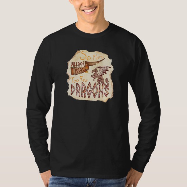 Camiseta Velhos Idiotas da Aldeia do Dragão Poderoso Angust (Frente)