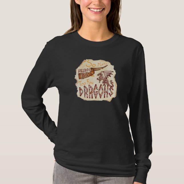 Camiseta Velhos Idiotas da Aldeia do Dragão Poderoso Angust (Frente)