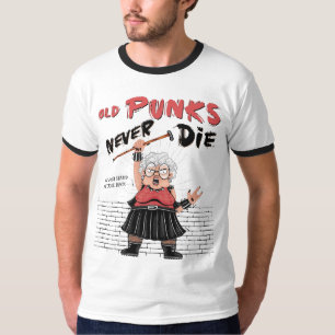 Camiseta Velhos Punhos Nunca Morrem - Punk Rock - Esta Vovó
