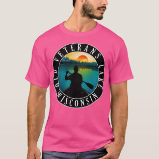Camiseta Velhos Veteranos Lago Wisconsin Canoagem