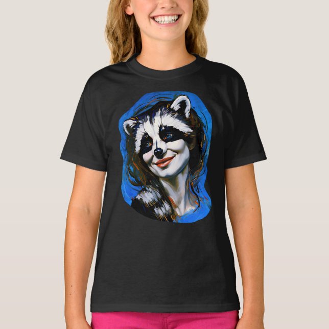 Camiseta "Velka Teyani" Whispering Raccoon Trickster (Frente)