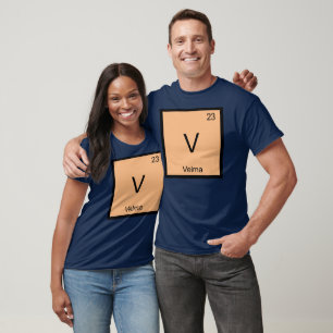 Camiseta Velma Nome Elemento Químico Tabela Periódica