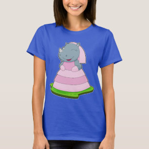 Camiseta Velo de Noiva Rinoceronte Casamento