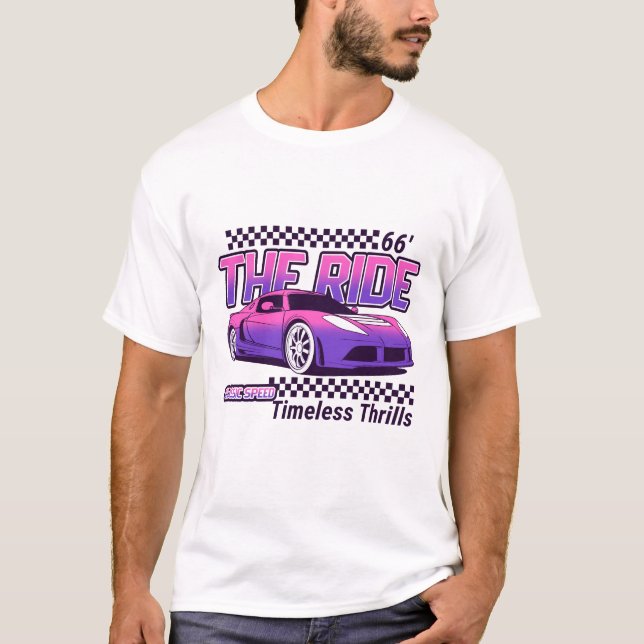 Camiseta Velocidade Clássica, Thrills do Eterno Race Retroa (Frente)