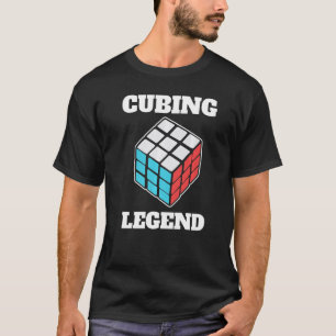 Camiseta Velocidade competitiva do cubo Quebra-cabeça com