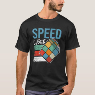 Camiseta Velocidade Cortando Quebra-cabeça Cubo-Cubo-Cubo V