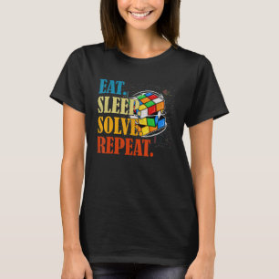 Camiseta Velocidade Cuber Quebra-cabeça Cubing Cube's Magic