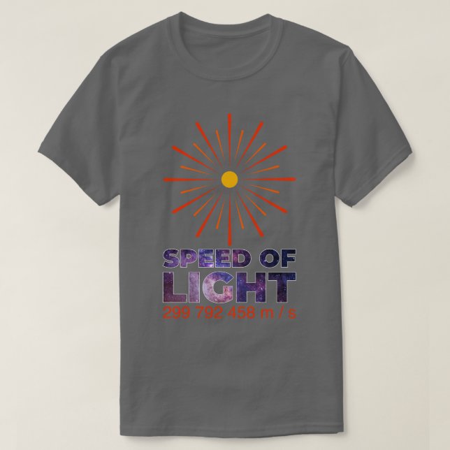 Camiseta Velocidade da luz (Frente do Design)