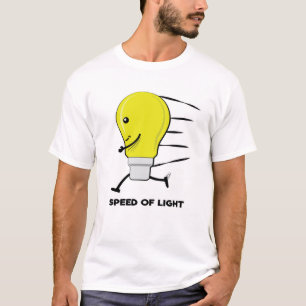 Camiseta Velocidade Da Luz - Lâmpada Engraçada de Corrida