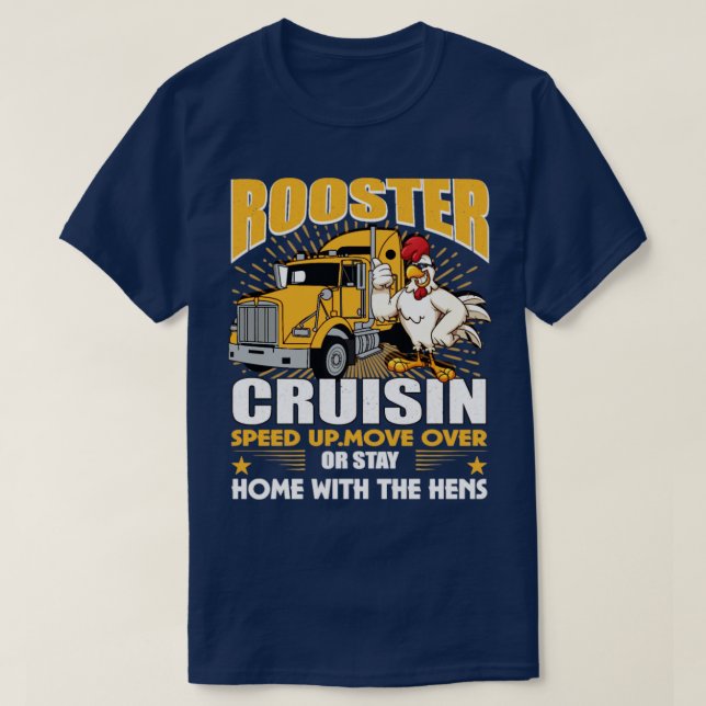 Camiseta Velocidade De Cruzamento Do Rooster Para Cima Mova (Frente do Design)