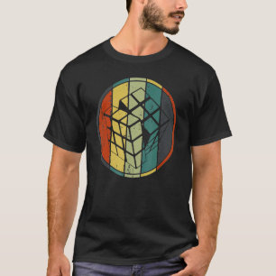 Camiseta Velocidade do Cubo Retroativo Cortando Quebra-cabe