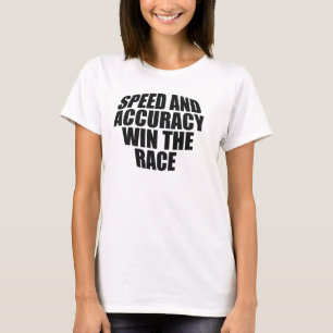 CAMISETA VELOCIDADE E EXATIDÃO GANHAM A RAÇA.